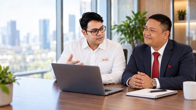 Shon of Staffingine LLC with Reflik account manager Alex, recruiting without business development